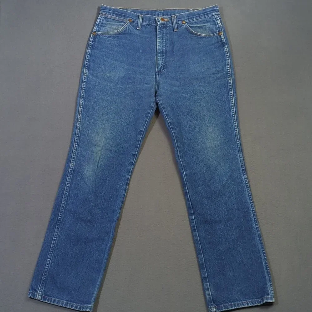 Wrangler VTG Jeans Men's 38x33 Fits 35x31 Blue 936DEN Cowboy Cut Slim USA Made